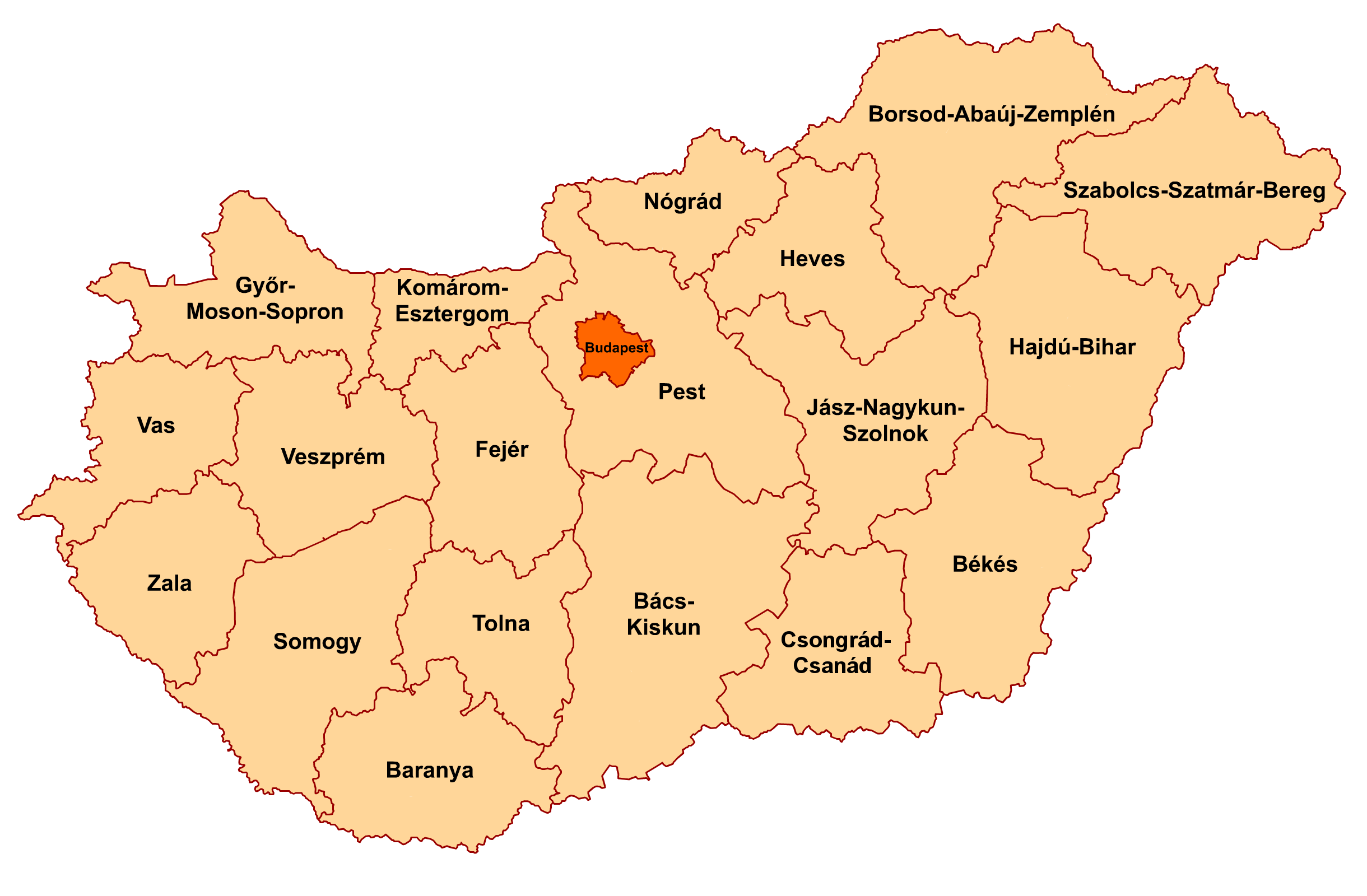 Hungary Map